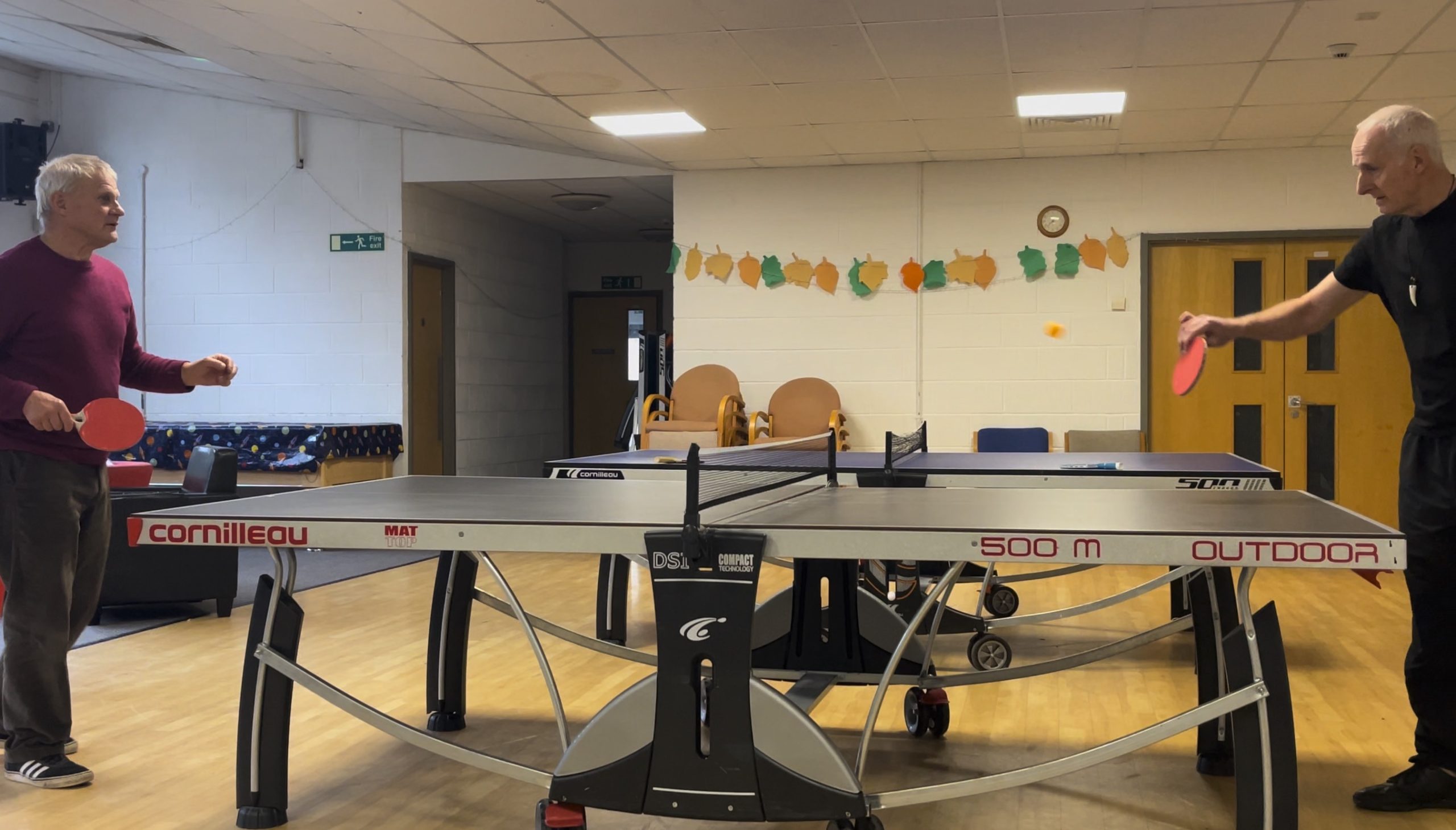 indoor table tennis in Hobnob Hall at The Beacon Centre Exeter